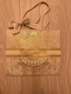 CHRISTIAN DIOR ショップ袋 ゴールド 中型