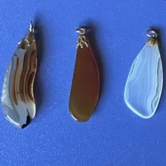 ペンダント　3個セット　クリスタル　原石　宝石　ネックレス　トップ　アクセサリー