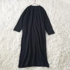 ZARA ザラ 黒 ロングワンピース 長袖 カットソー M ゆったり