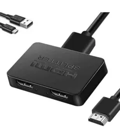 HDMI 分配器 1入力2出力【4K 60Hz安定版】HDMI スプリッター