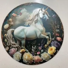 ユニコーンのウェルカムボード　ブリキ看板