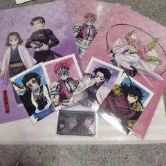 鬼滅の刃 アニプレックスくじ　Ｅ賞　クリアファイルセット✕3　ブロマイド✕4