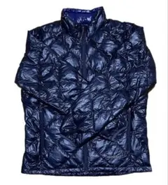 極美品　モンベル　ダウンジャケット　スリムタイプ　ネイビー