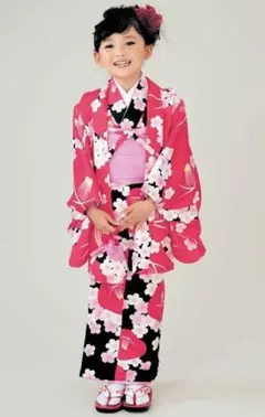 着物6点セット 女児 女の子 7歳～8歳 club H・L NO250326-3