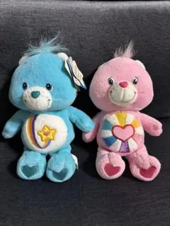 ケアベア ぬいぐるみ 青 ピンク セット