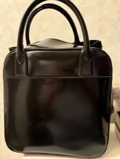 JUNYA WATANABE ブラックレザーハンドバッグ