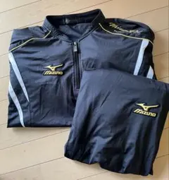 ミズノプロ メジャークオリティ 野球シャカシャカ 上下 M ブラック 美品