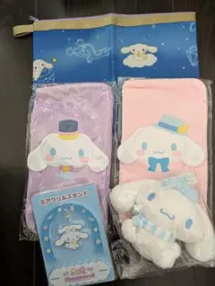 シナモロール ポーチ・ぬいぐるみ・アクリルスタンド5点 セット