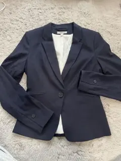 H&M ネイビー テーラードジャケット EUR34
