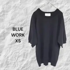ブルーワーク BLUE WORK オーバーサイズ 半袖ニット XS ブラックのサムネイル