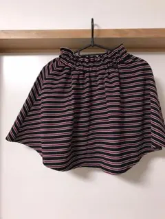 即購入OK！送料500円込！ギャザーウエスト 美品ボーダー マリン風スカート