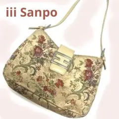 Y2K【iii Sanpo】コブラン織　ワンショルダー　ソーホー　ビーズベージュのサムネイル