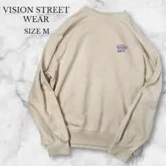 ヴィジョンストリートウェア　スウェット　トレーナー　バックプリント　ベージュ　M