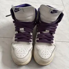 Nike スニーカー ホワイト/パープル 22cm