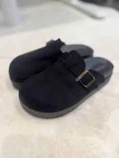 未使用⭐️Coenブラック スエード バックレス サボサンダル