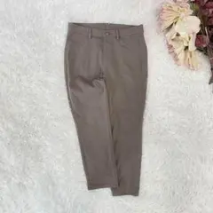 UNIQLO ウルトラストレッチクロップドレギンスパンツ（L）ブラウン系