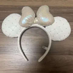 ミッキー風カチューシャ ホワイト ゴールド