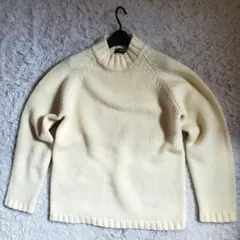 90s OLD UNIQLO ウール100% ニット セーターアイボリー L