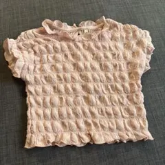 フリル付きピンクTシャツ 110