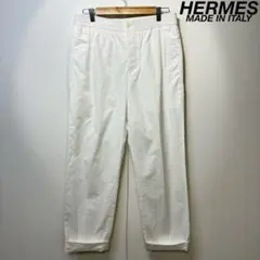 希少 HERMES エルメス 上質 ボタンフライ デザイン スラックス パンツのサムネイル