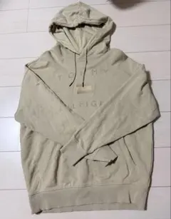 TOMMY HILFGER フード付きパーカー ベージュ M