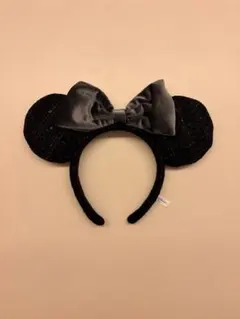 ミニーマウス　ツイード　ベロア　カチューシャ