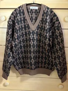 古着　Tailor's Bench 90sテーラーズ・ベンチアーガイル柄Vネックのサムネイル