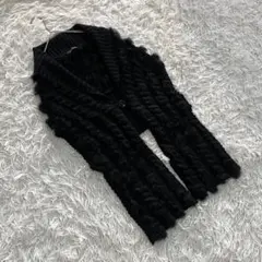 ロートレアモン【M相当】ラビットファー付 ボレロ/結婚式 カーディガン