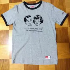UNIQLO ユニクロ　SCHWINN シュウイン　リンガーtシャツ　グレー　M