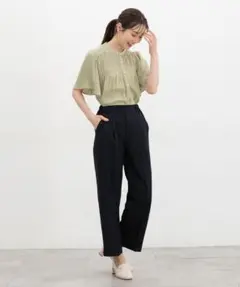 ハニーズ　シャーリングブラウス　ライム