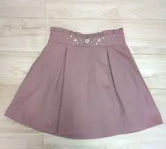 Allamanda　アラマンダ　ウエスト装飾 ウールミニフレアスカート