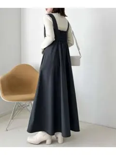 Heather ヘザー ステッチボリュームジャンスカ ワンピース