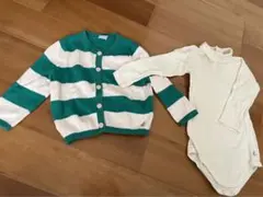 美品！プチバトー カーディガンとロンパース セット