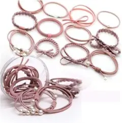 【新品】12点セット ヘアゴム ピンク系 編み込み