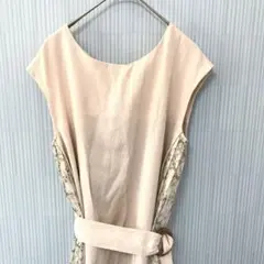 natural couture サイドプリーツAラインワンピース