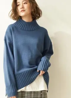 ROPE' PICNIC バックスリットハイネックニットプルオーバー