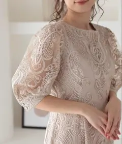 f【美品】プレフェリール ワンピース ドレス 結婚式 オケージョン