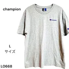 ★美品★Champion チャンピオン Tシャツ Lサイズ グレー ロゴ入