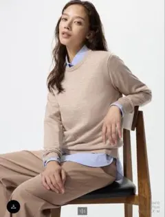 ユニクロ メリノクルーネックセーター