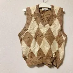 Damon ダイヤモンドパターン ニットベスト