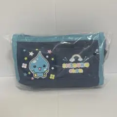 しずくちゃん デニム風 ポーチ 水色 ナムコ限定