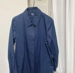 UNIQLO ユニクロ ブロックテック ステンカラーコート ネイビー　L
