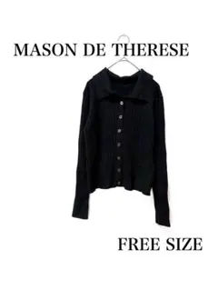 MASON DE THERESE メゾンドテレーズ ブラックニットトップス襟付
