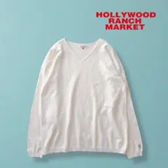 【HRM】コットン100% 洗える Vネックニット アイボリー 春