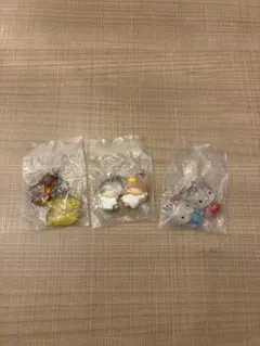 サンリオキャラクターズなかよしドロップチャーム　キティ　ポムポムプリン　キキララ