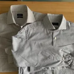 ONLY ストライプ 長袖ドレスシャツ　2枚セット　39R 40R