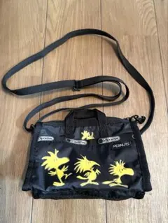 美品レスポートサックXピーナッツ コラボ ミニショルダー2Weyウッドストック