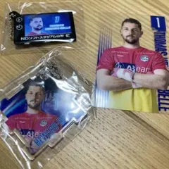 モンテディオ山形　トーマス・ヒュワード・ベル選手　キーチェーン、カードセット
