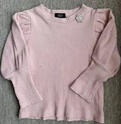 petit main 長袖 くすみピンク　90