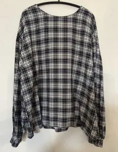 未使用☆ZARA BASICザラ☆チェックブラウスXS 薄手